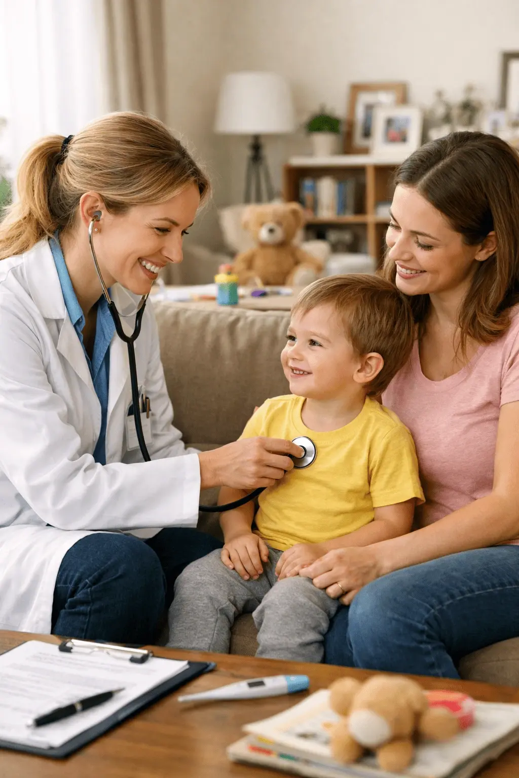 Visita de consulta médica infantil